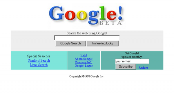 1997年 Google 的原型状态